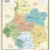 présentation de la carte géographique de la région Centre Val-de-Loire au format 70 x 50 cm